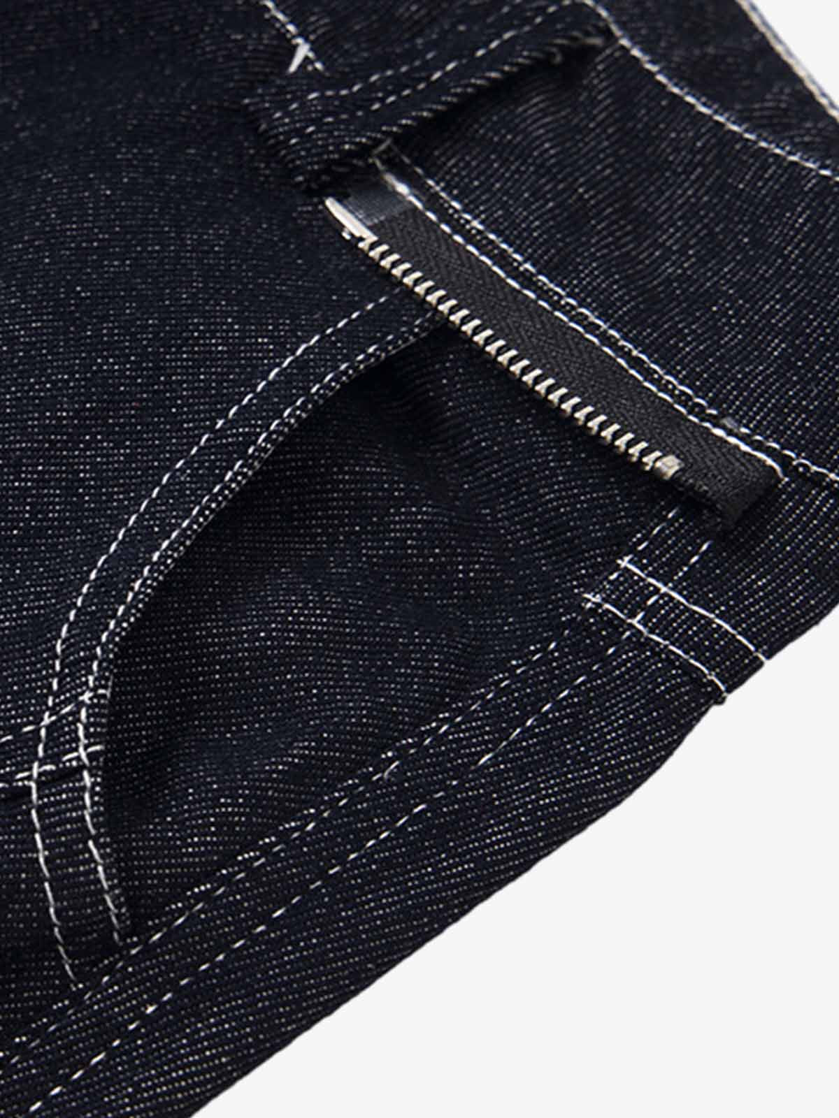Retro Summer Plaid Stitching Jort