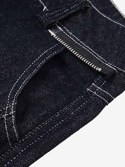 Retro Summer Plaid Stitching Jort