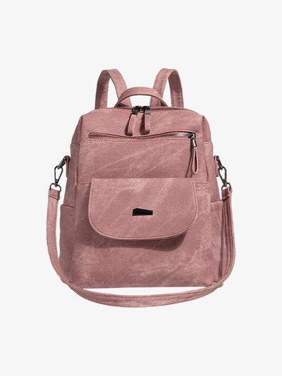 Suede Simple Dual-Use Large Capacity Backpack