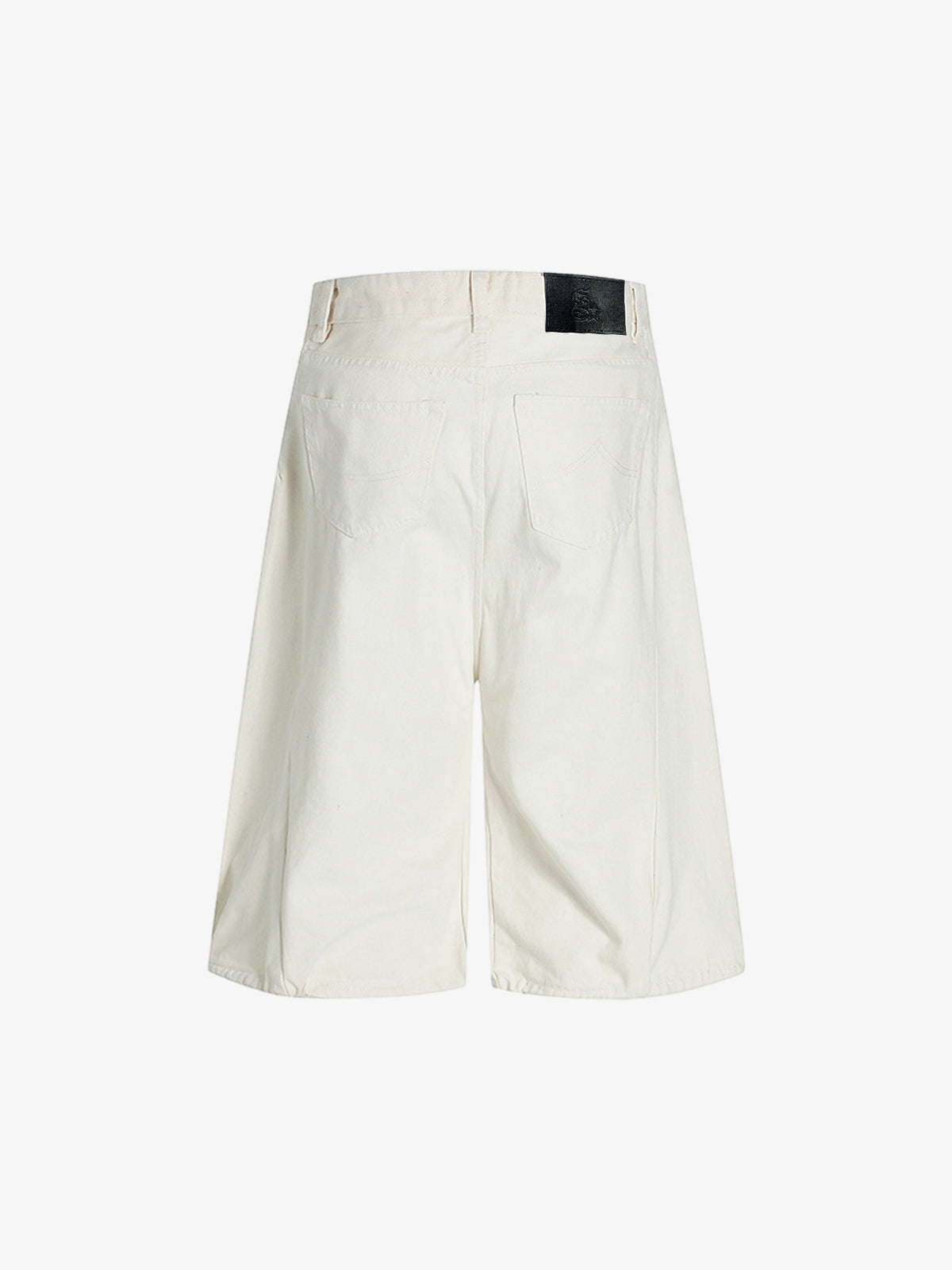 Drape Baggy Straight Loose Denim Shorts