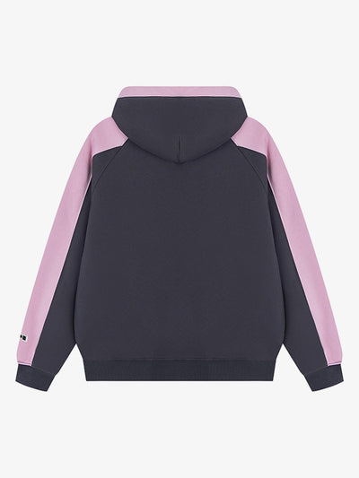 Retro Contrast Color Letter Print Hoodie