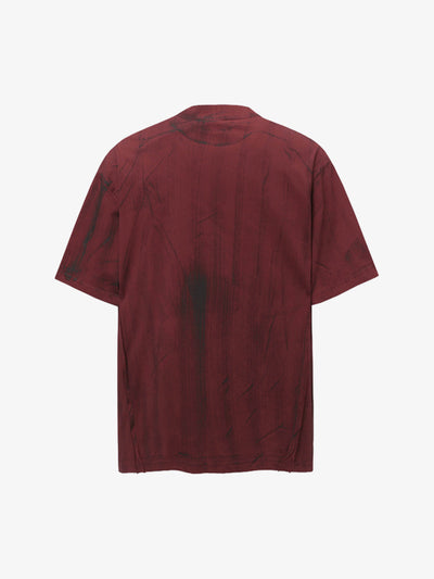 Painted Distressed Print Short-sleeved T-shirt