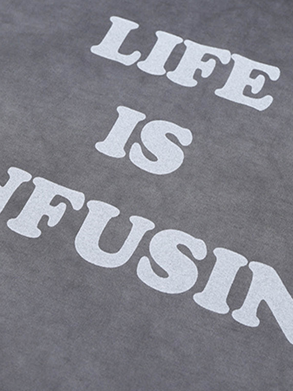 Washed Spray Color Gradient Letter Print T-shirt