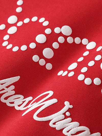 Street Hip-Hop Foam Print Hoodie
