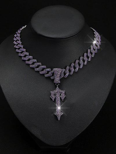 Purple Diamond Cuban Necklace