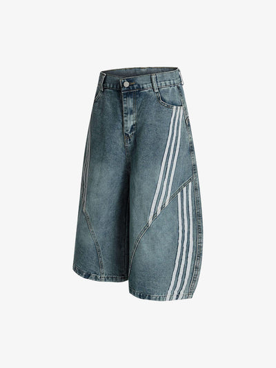 Barrel Straight Wide Leg Cropped Jort