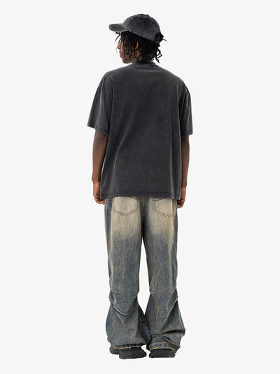 Vintage-Inspired Graphic Washed T-Shirt