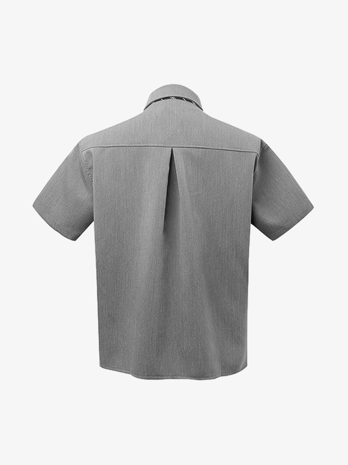 Deconstructed Patchwork Tie Short-sleeved Shirt