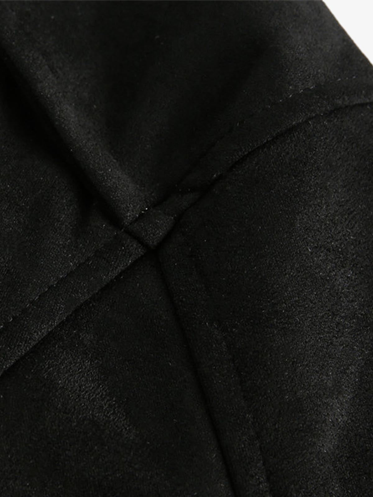 Suede Leopard-Trimmed Paneled Bomber Jacket