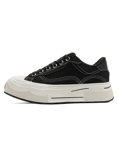 Contrast Color Derivative Casual Canvas Shoes