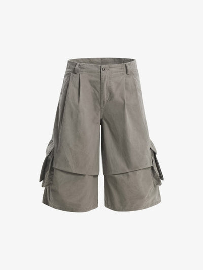 Multi-pocket Cargo Pleated Casual Jorts