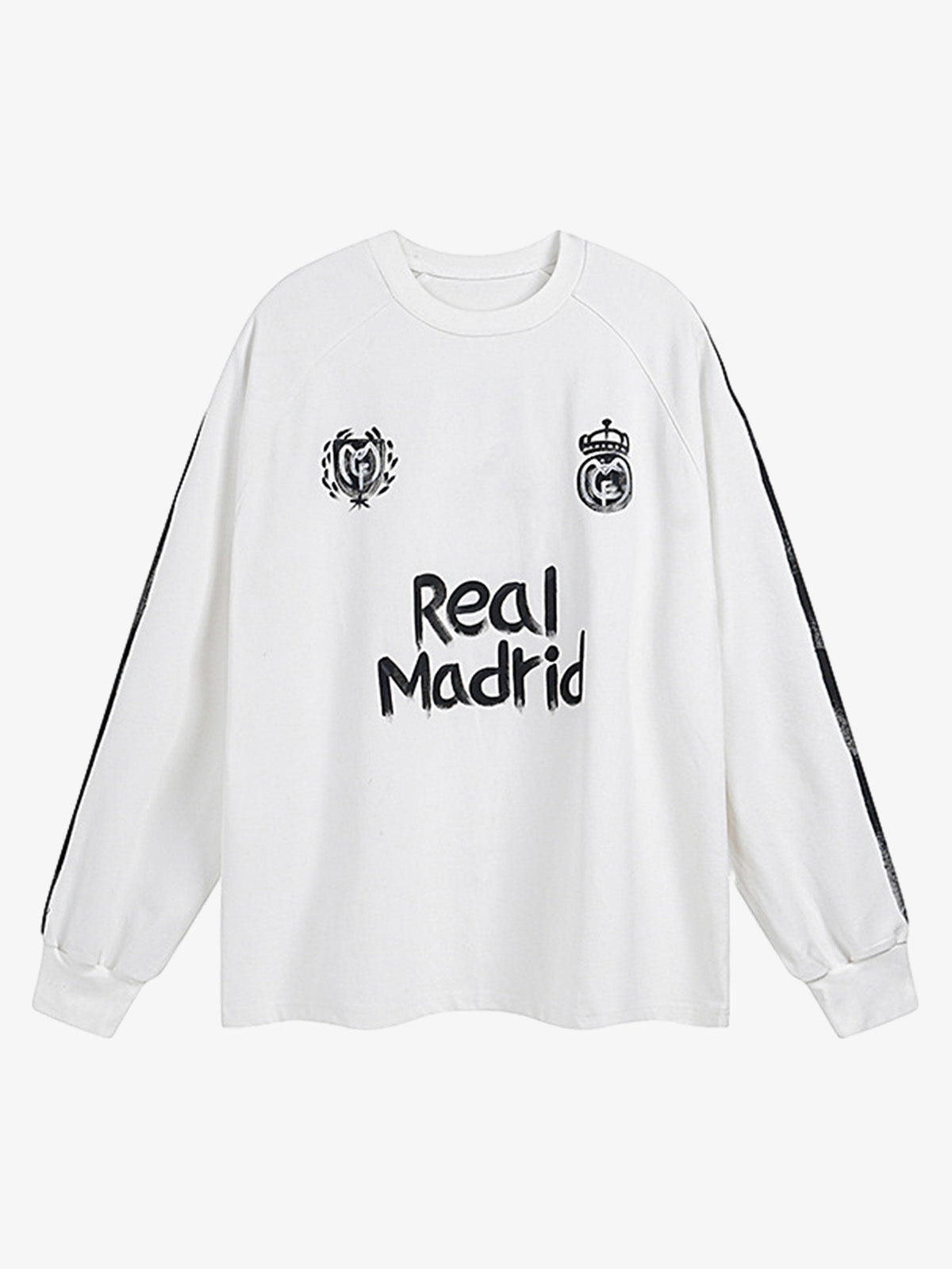Graffiti Washed Jersey Sports Sweatshirt
