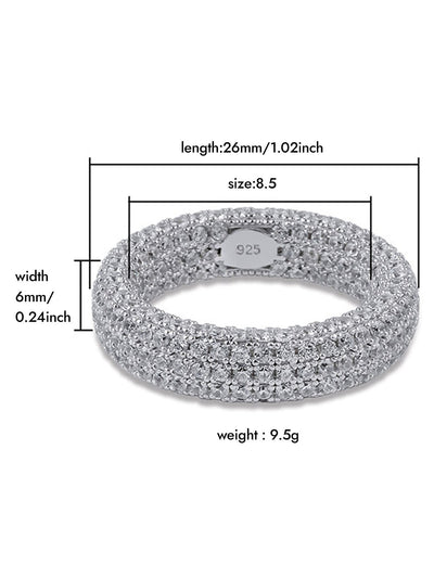 925 Sterling Silver Zircon Ring