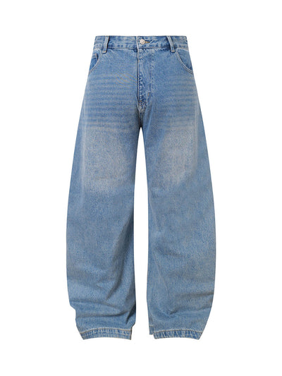 Washed Cleanfit  Barrel Jeans