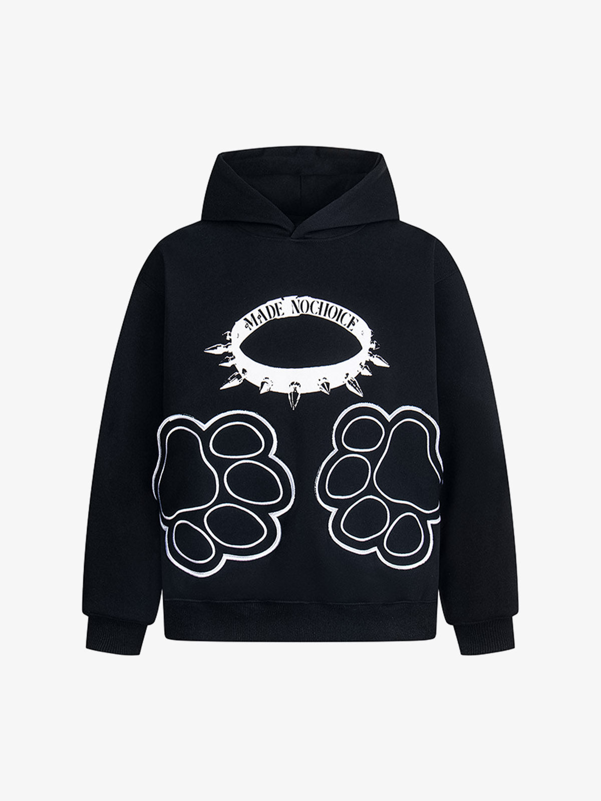 Retro Cat Collar Pocket Hoodie