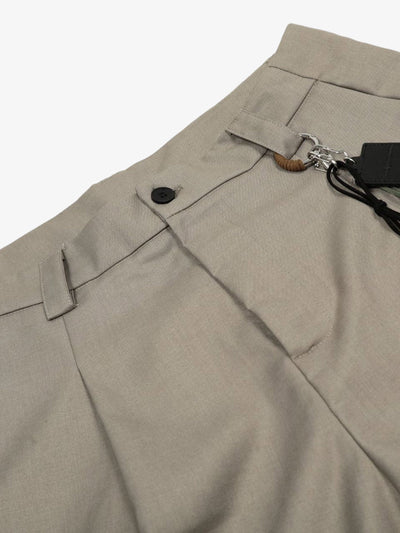 Deconstructed Pleated Pendant Casual Jorts