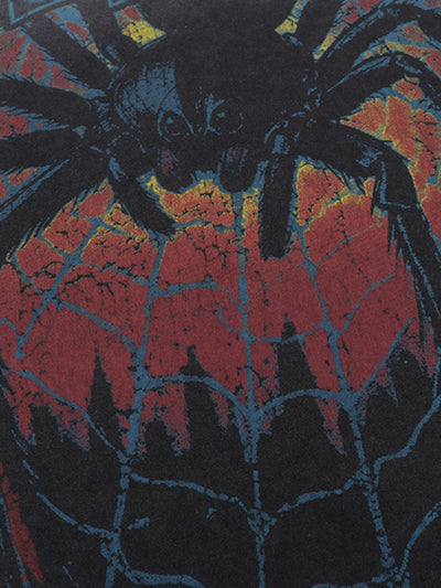 Spider Comic White Ink Print T-shirt