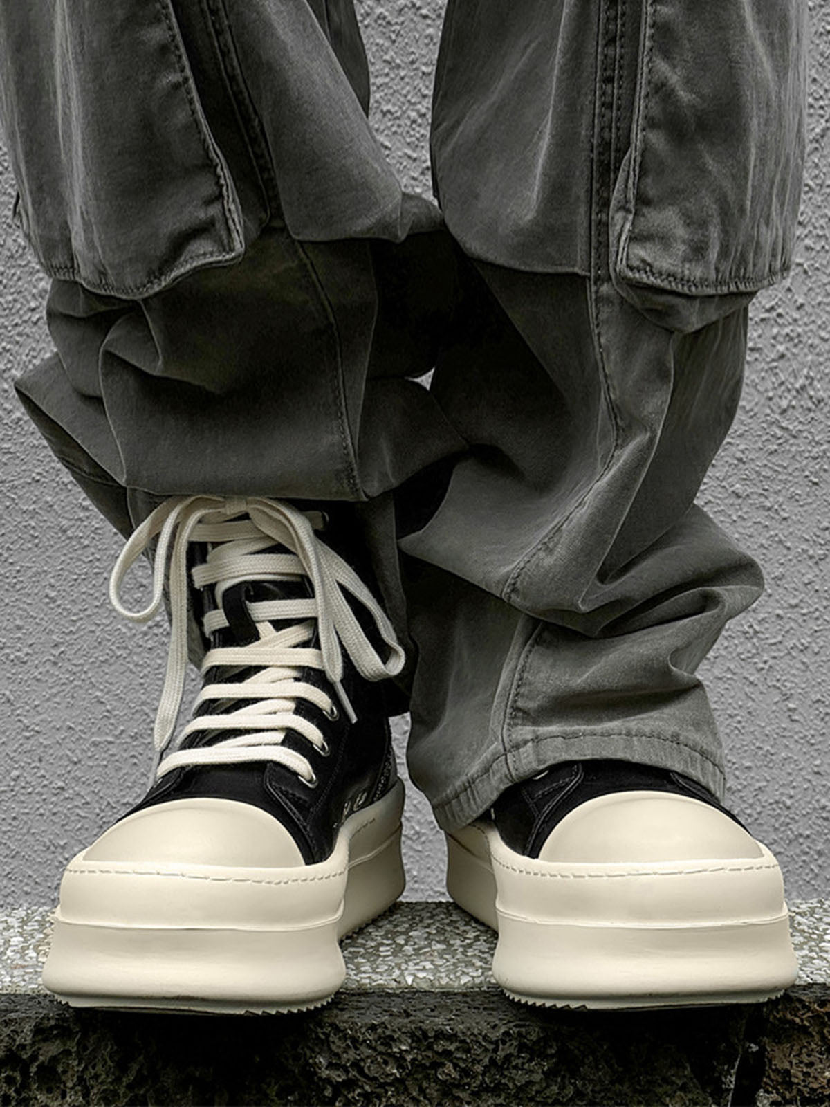 High-top Side Zipper Platform Sneakers - 2273