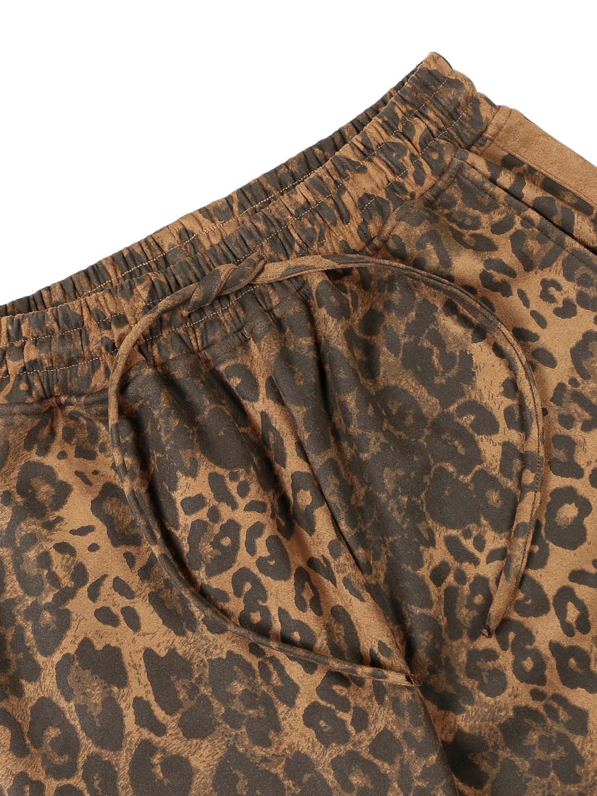 Cheetah Print Suede Tracksuit - 2277