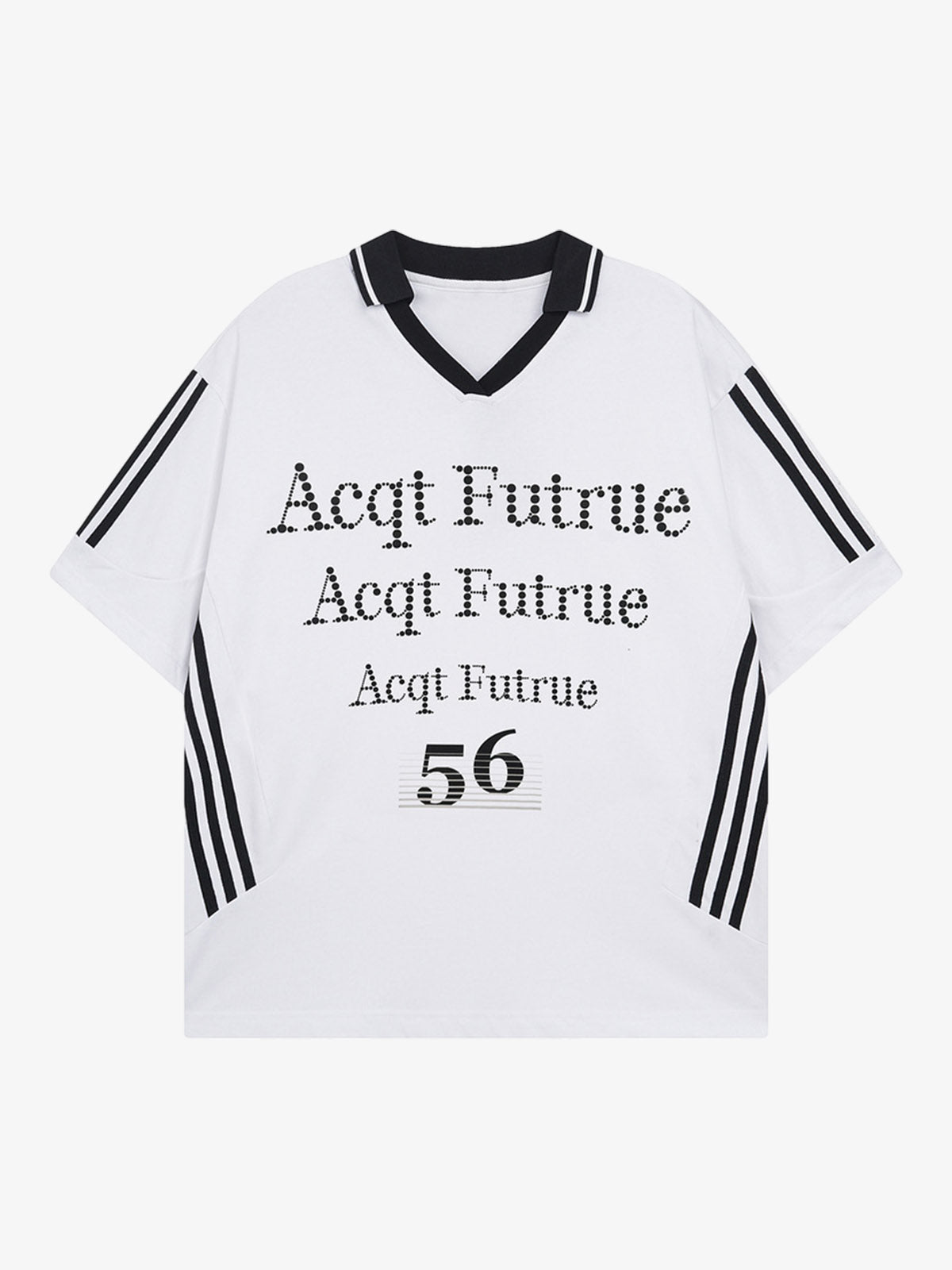 Letter Print Short Sleeve POLO T-Shirt