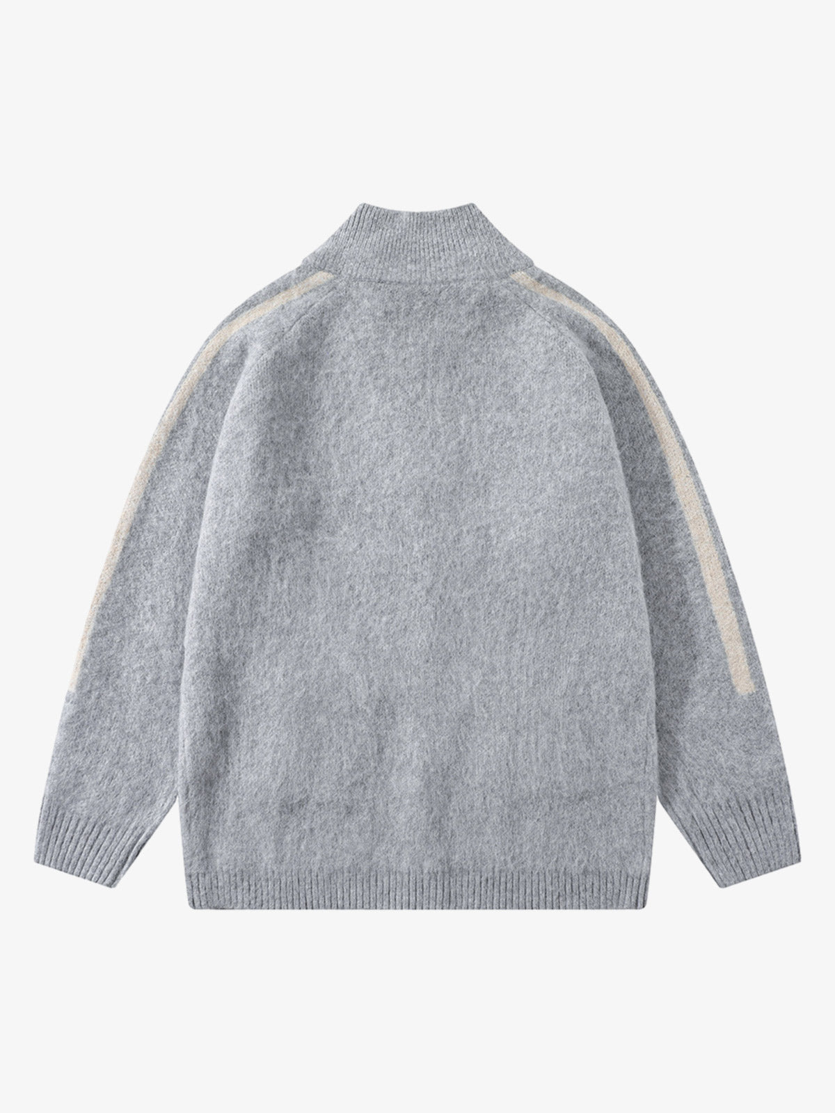 Colorblock Badge Embroidered Cardigan Sweater