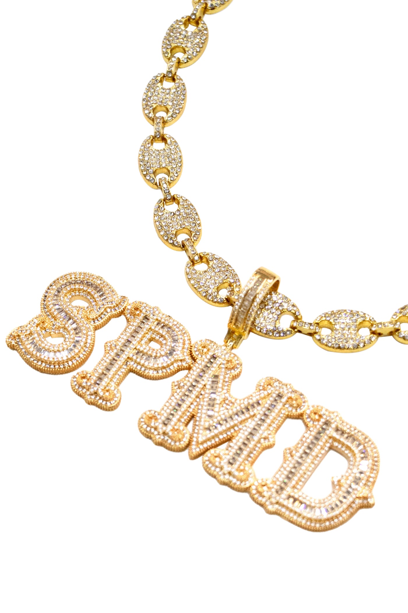 Hip-hop Diamond Letter Necklace - 2229