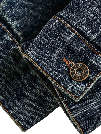 Retro Washed Workwear Denim Hooded Jacket