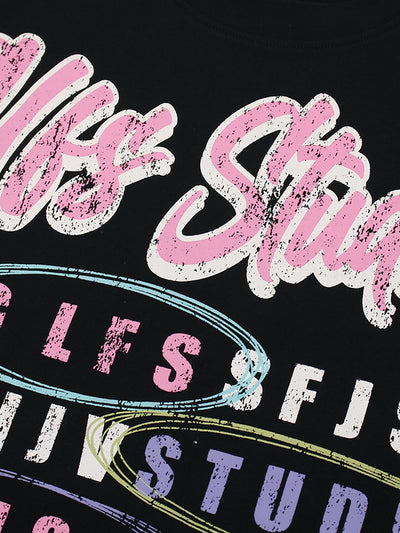 Retro Letter Graphic T-Shirt