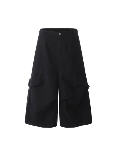 Distressed Multi-Pocket Cargo Jorts