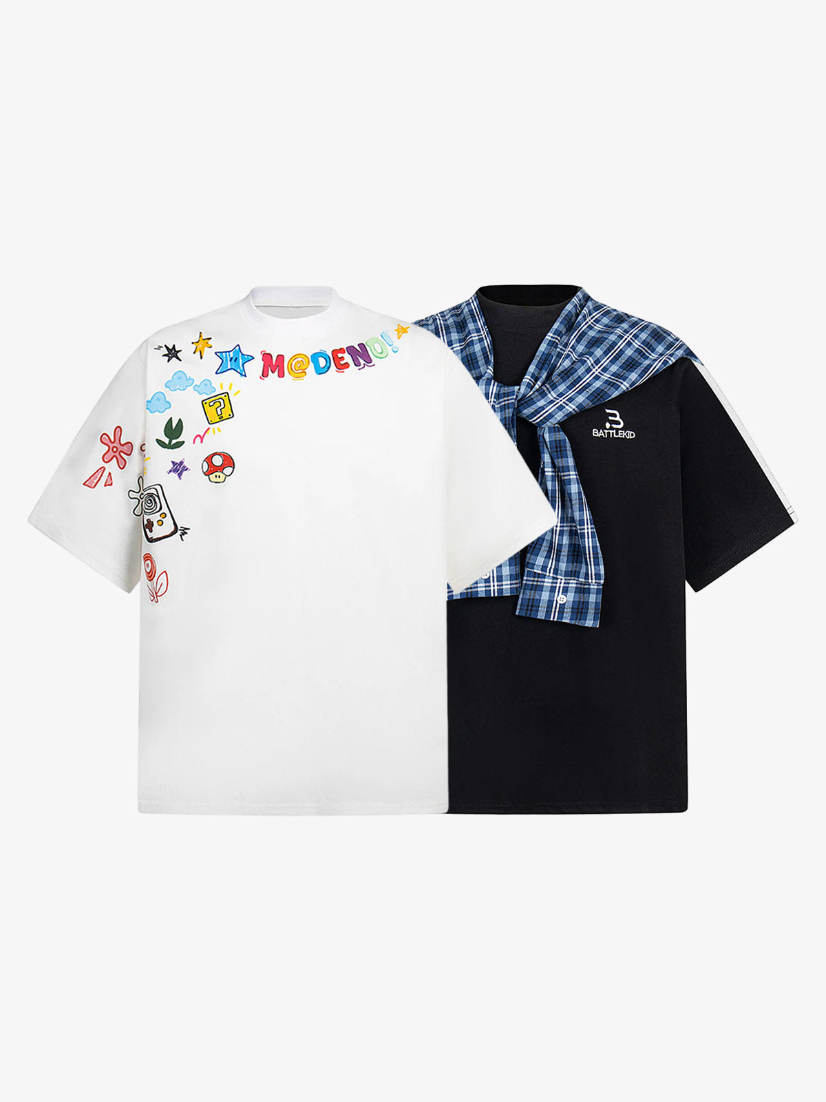 Plaid Unisex T-Shirt Set