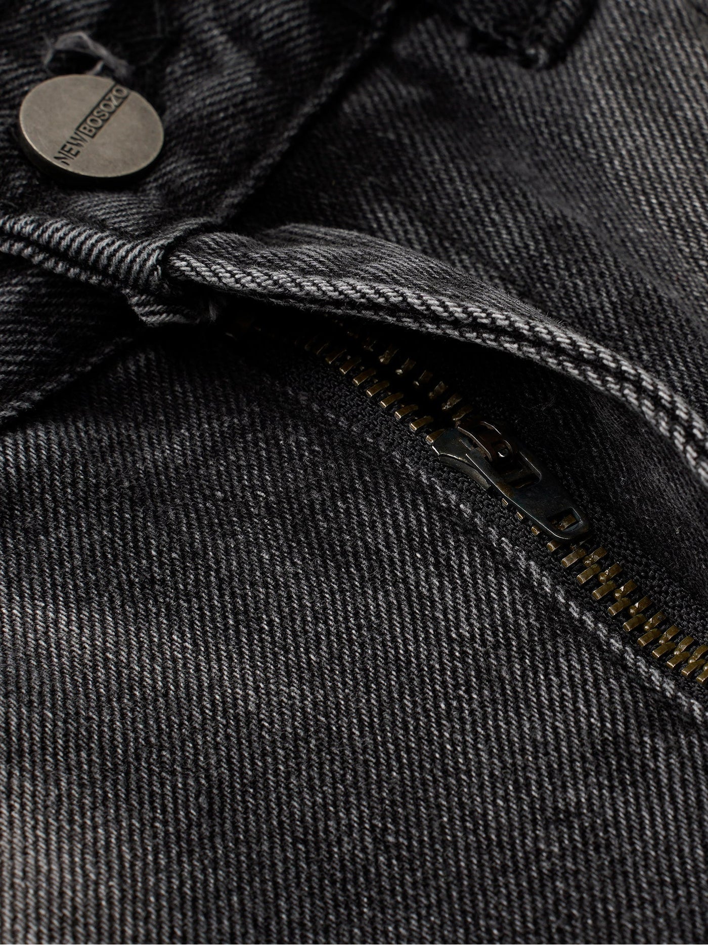Washed Distressed Raw Edge Barrel Jeans - 2402
