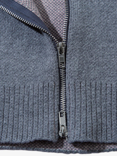 High Street Geometric Deconstruction Splicing Cardigan Sweater