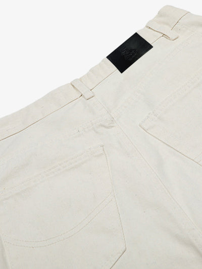 Drape Baggy Straight Loose Denim Shorts