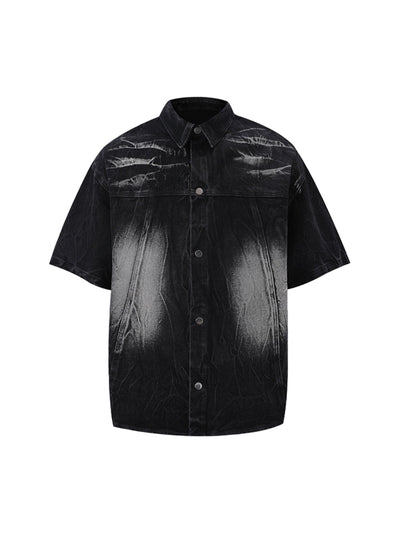 Short Sleeve Shirt & Shorts Denim Set