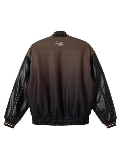 Siamese Cat Embroidery Leather Bomber Jacket - 2217
