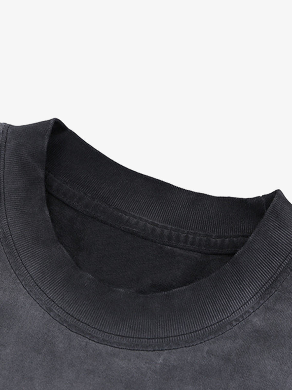 Washed Spray Color Gradient Letter Print T-shirt