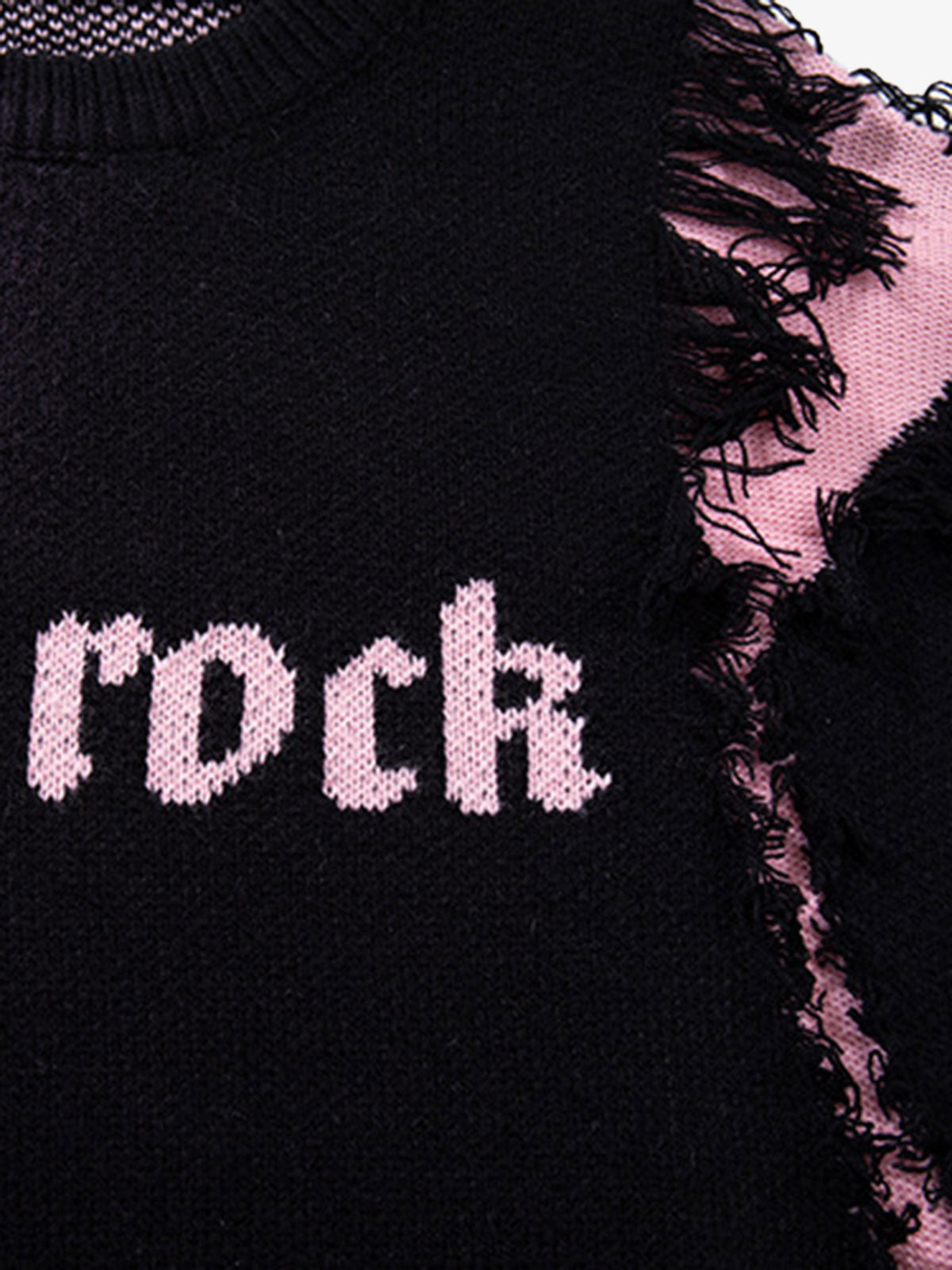 Raw Edge Damaged Dirty Dyed Niche  Sweatshirt