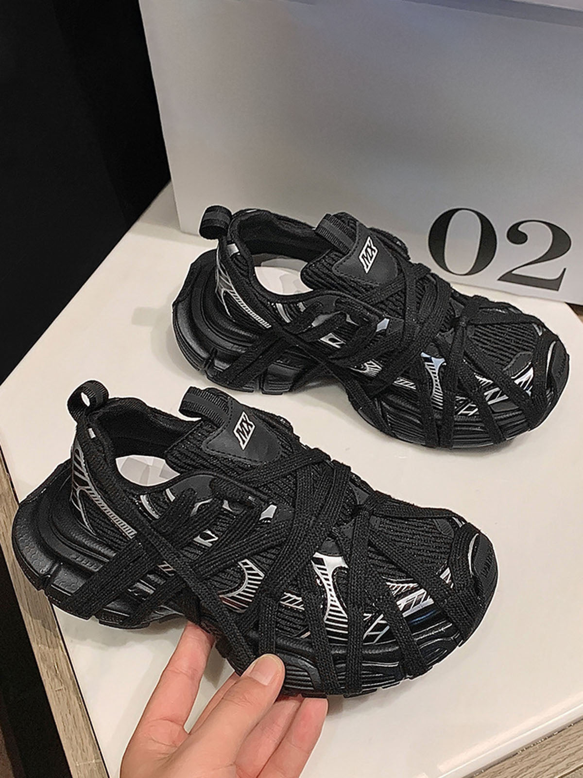High Street Lace-up Casual Sneakers - 2342