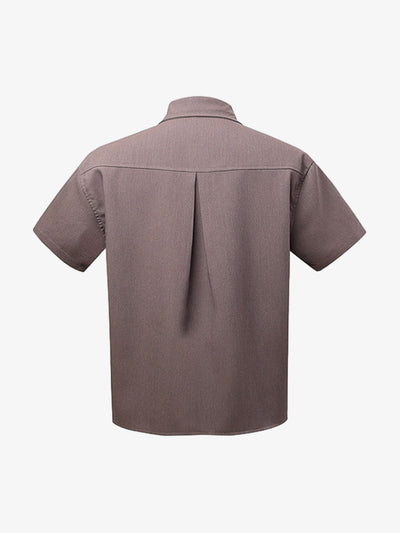 Deconstructed Patchwork Tie Short-sleeved Shirt