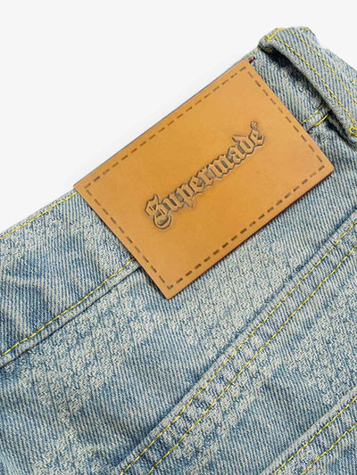 Checkerboard Distressed Jeans