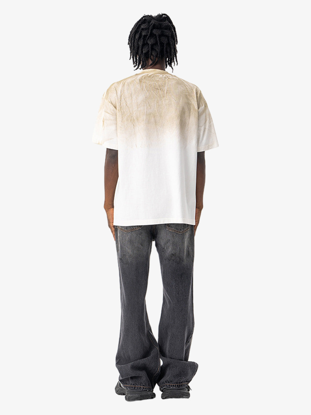 Small Collar Spray Dirty Retro Cleanfit T-shirt
