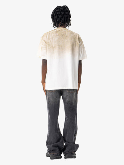 Small Collar Spray Dirty Retro Cleanfit T-shirt