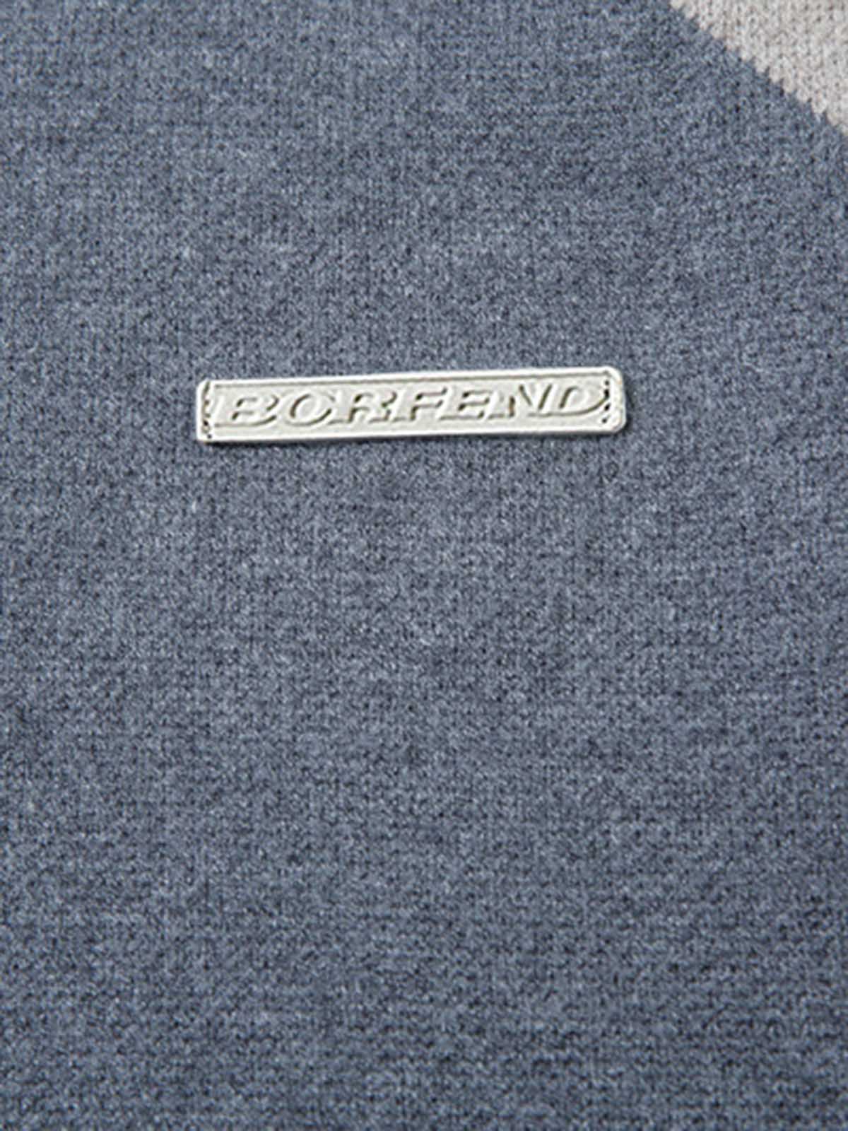 High Street Geometric Deconstruction Splicing Cardigan Sweater