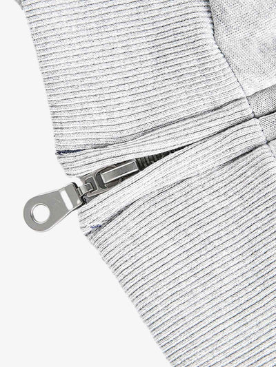Street Deconstructed Split Zippered Hooded Sweatshirt