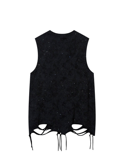Street Chain Waistcoat Ripped Vest