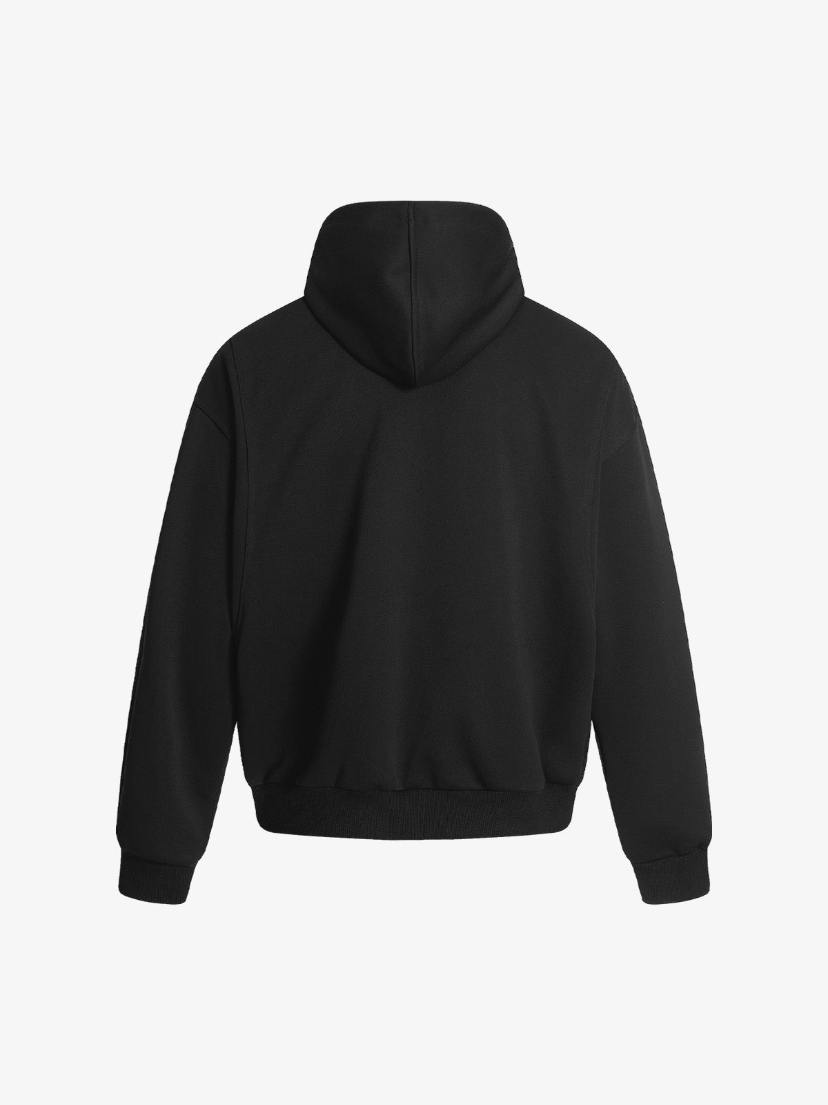 Street Deconstructed Split Zippered Hooded Sweatshirt