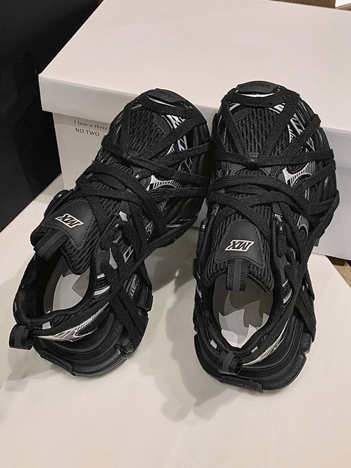 High Street Lace-up Casual Sneakers - 2342