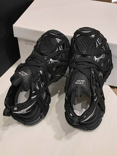 High Street Lace-up Casual Sneakers - 2342