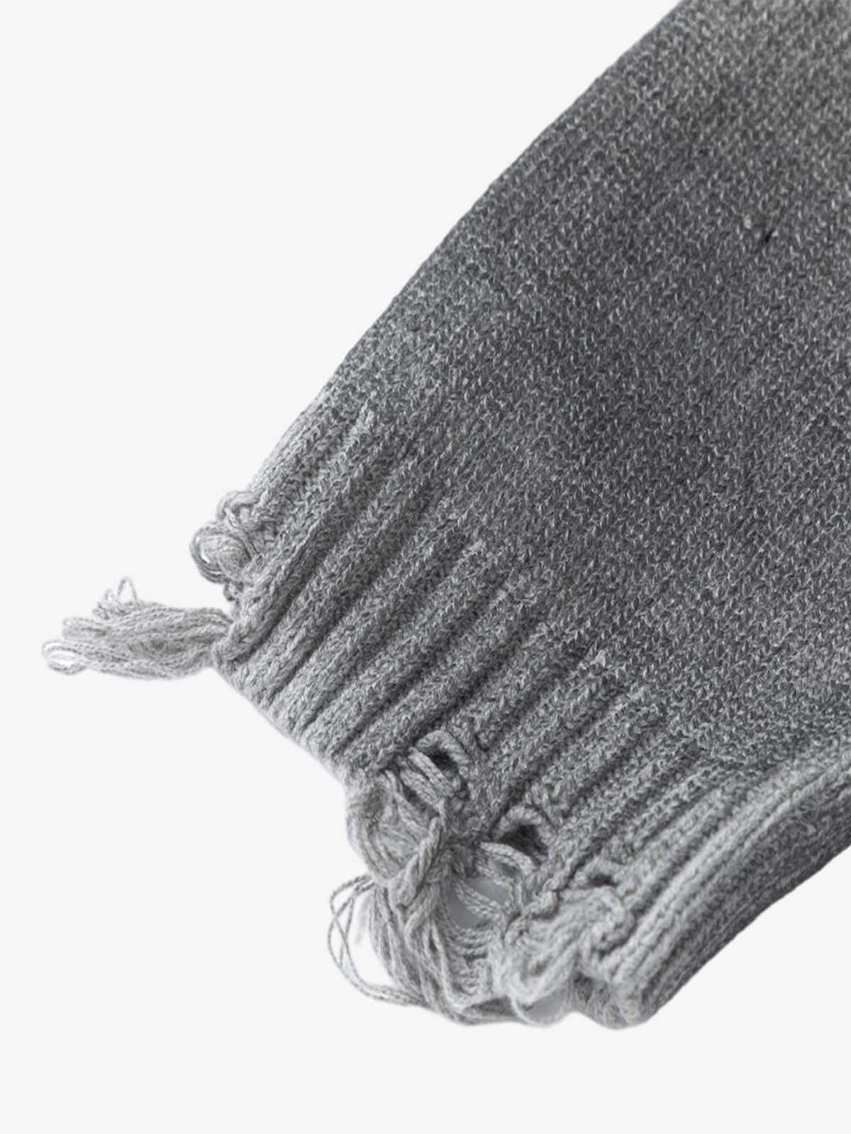 Inkjet Damaged Knitted Sweater