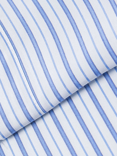Retro Contrast Flocked Striped Long Sleeve Shirt